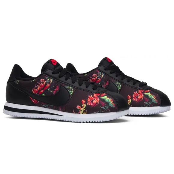 Nike🌺Cortez Basic 'Floral Pack' BV6067 001 Men's Size EUC